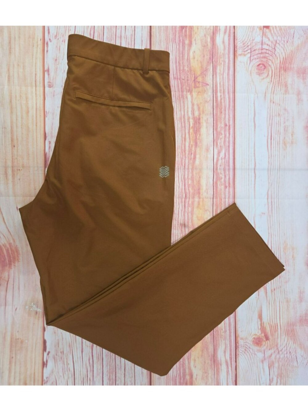 FLX Mens Brown Stretch Casual Pants 34x30